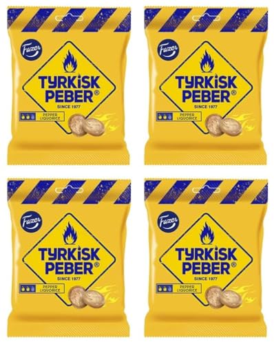 Fazer Tyrkisk Peber Liquorice Candy 4 Packungen von 120 g 16,8 Unzen von Fazer