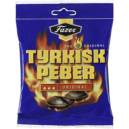 Fazer Tyrkisk Peber Original – Hot Salmiak und Pepper Candy – 120 g von Fazer