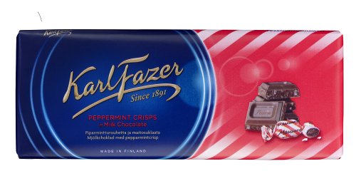 Karl Fazer Schokolade mit Pepparmintcrisp 200g (MHD Anfang August 2013) von Fazer