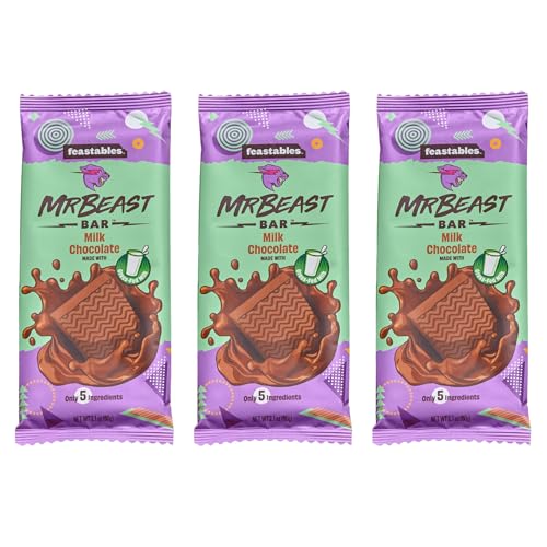 Feastables MrBeast - Try Pack - 3 Stück Milk Chocolate/Milchschokolade von Feastables
