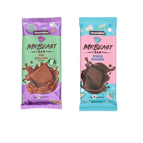 MrBeast’s Feastables Duopacks - Zwei köstliche Schokoladentafeln in einem Briefkastenpaket (Duo (1x) Original/ (1x) Milk) von Feastables