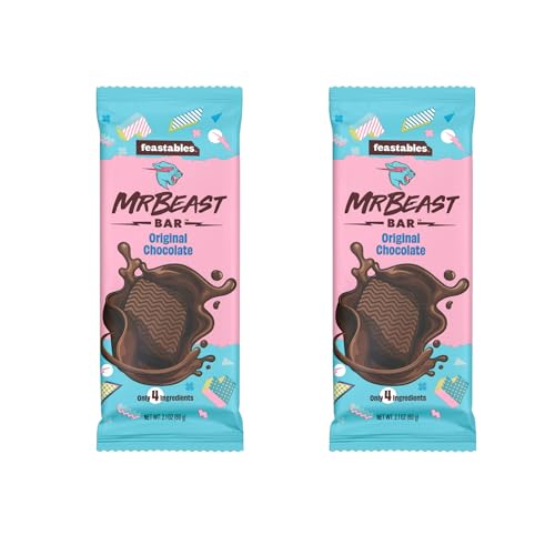MrBeast’s Feastables Duopacks - Zwei köstliche Schokoladentafeln in einem Briefkastenpaket (Duo (2x) Original) von Feastables