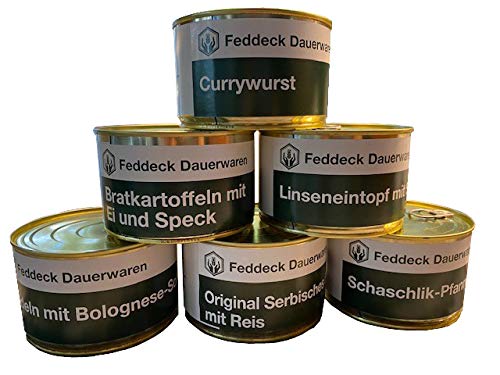 6 x 400 g Feriggerichte Mix in Dosen von Feddeck