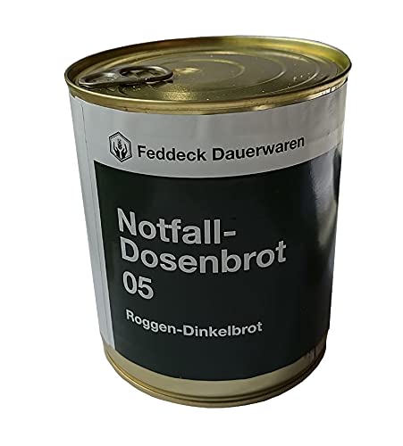 6 x Dosenbrot 05 Roggen-, Dinkelvollkornbrot, 400g von Feddeck