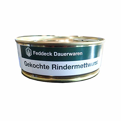 Dosenwurst Landrindermettwurst, wiederverschließbar, 200 g Dosenwurst Landrindermettwurst, wiederverschließbar, 200 g von Feddeck