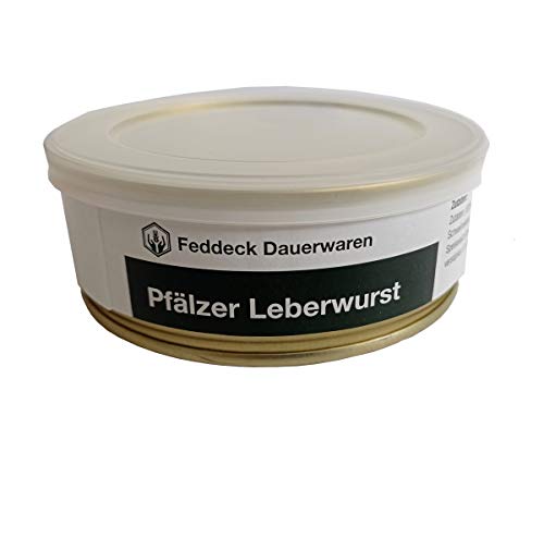 Dosenwurst Pfälzer Leberwurst, 200 g, MHD 10 Jahre von Feddeck