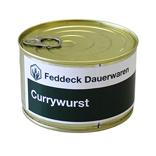 Fertiggericht Currywurst in der Dose 400 Gramm von Feddeck