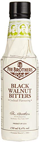 Fee Brothers | Black Walnut Bitters | 150 ml | für Cocktails & Longdrinks | für besondere Würze und Raffinesse | herbes Aroma nach Walnüssen | herber & leicht bitterlicher Geschmack nach Walnuss von Fee Brothers