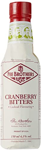 Fee Brothers | Cranberry Bitters | 150 ml | Für Cocktails & Longdrinks | Für besondere Würze & Raffinesse | Geruch von frischen Cranberrys | Geschmack von Cranberrys von Fee Brothers