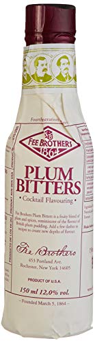 Fee Brothers I Plum Bitters I 150 ml I für Cocktails & Longdrinks I für besondere Würze und Raffinesse von Fee Brothers