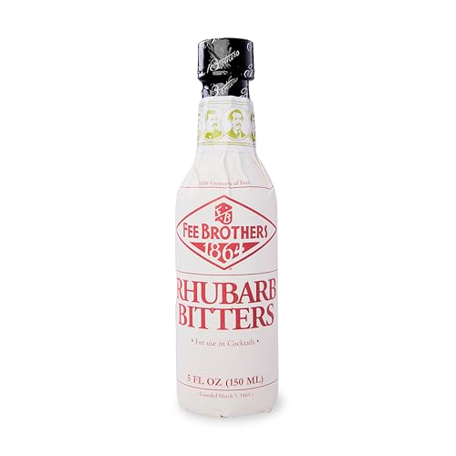 Fee Brothers | Rhabarber Bitter | 150 ml | Für Cocktails & Longdrinks | Frisch & fruchtiger Geruch | Aromatisches Rhababeraroma im Geschmack | Dezente Bitterkeit von Fee Brothers