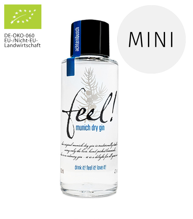 Feel! Munich Dry Gin Bio Mini 0, (47 % Vol., 0,1 Liter) von Feel! Munich Dry Gin