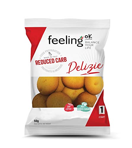 Feeling OK - Protein Keks Delizia Start 1 (30% Protein) 50g Beutel Vanille-Zitrone von Feeling OK
