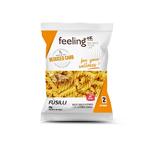 Feeling OK - Protein Nudeln Optimize 2 (30% Protein) 50g Beutel Fusilli (6er Pack) von Feeling OK