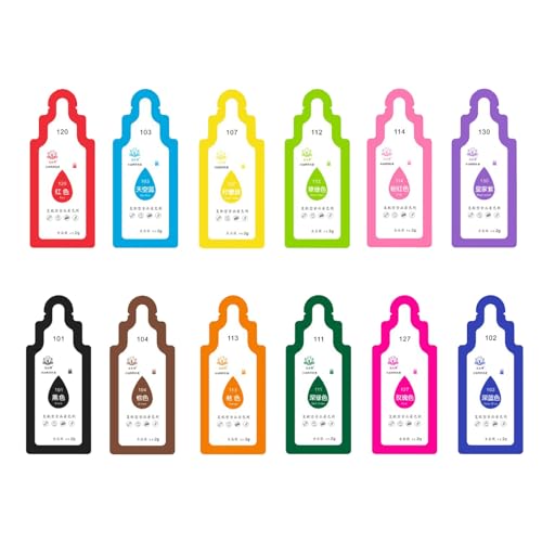 FeiYeup 12 Stück/Set kleine Packung Pigment Wasseröl Doppelzweck Compound Additiv Lebensmittelqualität Farbstoffe zum Backen von Keksen FeiYeup 12 Stück/Set kleine Packung Pigment Wasseröl Doppelzweck Compound Additiv Lebensmittelqualität Farbstoffe zum Backen von Keksen von FeiYeup
