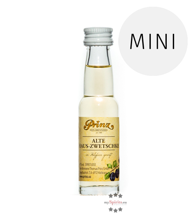 Prinz Alte Haus-Zwetschke Mini  (41 % Vol., 0,02 Liter) von Fein-Brennerei Prinz