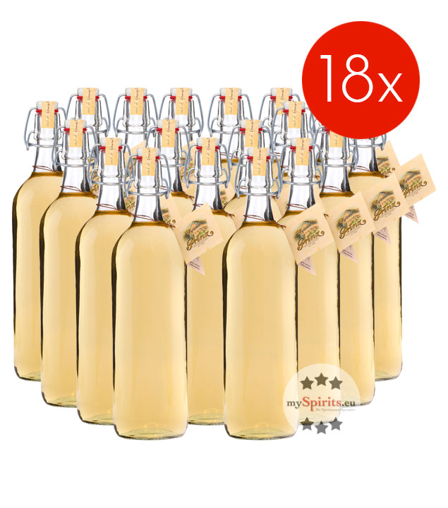 18 x Prinz Alte Williams-Christ-Birne  (41 % Vol., 1,0 Liter) von Fein-Brennerei Prinz