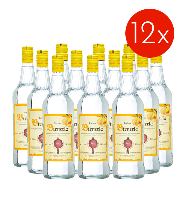 Prinz Birnerla / 34% vol - 12 Flaschen (34% Vol., 1,0 Liter) von Fein-Brennerei Prinz