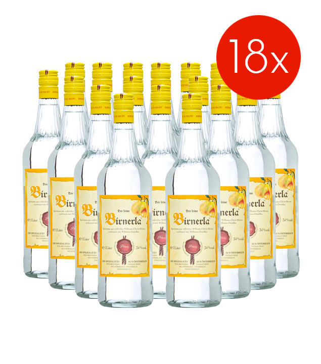 Prinz Birnerla / 34% vol - 18 Flaschen (34% Vol., 1,0 Liter) von Fein-Brennerei Prinz