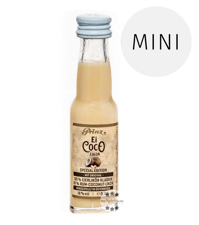 Prinz Ei Coco Likör  (18 % Vol., 0,02 Liter) von Fein-Brennerei Prinz