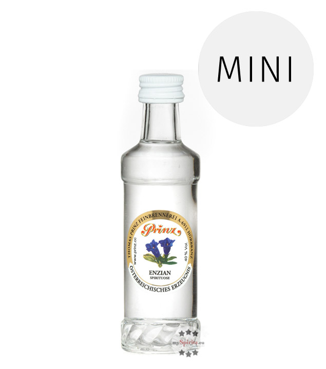 Prinz Enzian Schnaps Mini 4cl (40 % Vol., 0,04 Liter) von Fein-Brennerei Prinz