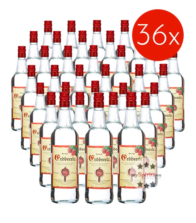 Prinz Erdbeerla / 34% vol - 36 Flaschen (34% Vol., 1,0 Liter) von Fein-Brennerei Prinz