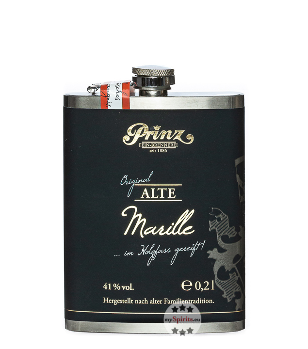 Prinz Flachmann Alte Marille  (41 % Vol., 0,2 Liter) von Fein-Brennerei Prinz