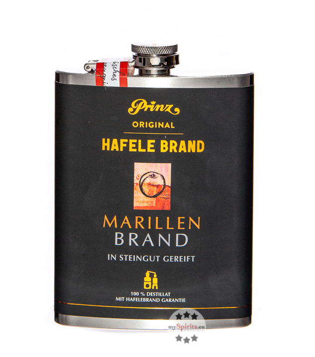Prinz Flachmann Hafele Marillenbrand  (43 % Vol., 0,2 Liter) von Fein-Brennerei Prinz