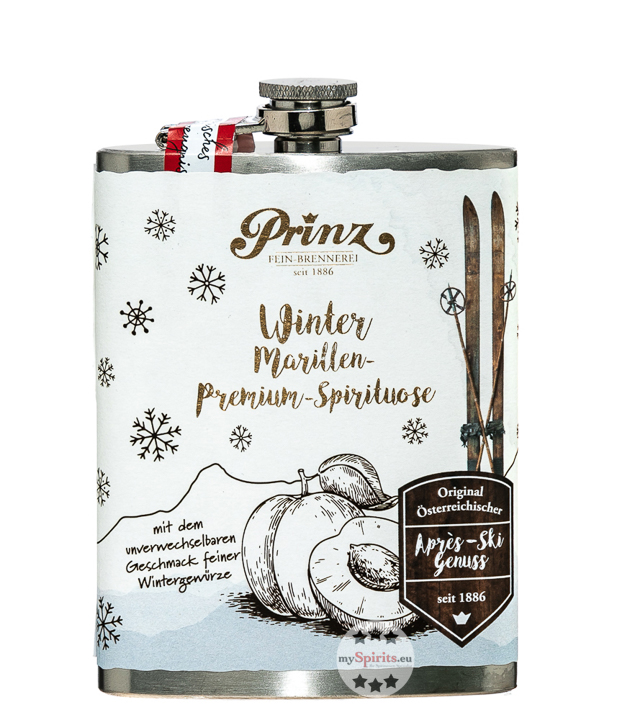 Prinz Flachmann Winter Marille  (34 % vol, 0,2 Liter) von Fein-Brennerei Prinz