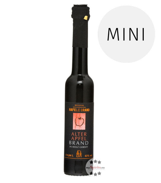 Prinz Hafele Alter Apfel Brand Mini 4cl (43 % Vol., 0,04 Liter) von Fein-Brennerei Prinz