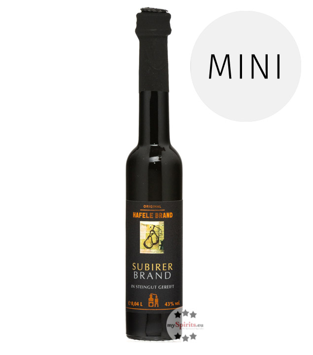 Prinz Hafele Subirerbrand Mini 4cl (43 % Vol., 0,04 Liter) von Fein-Brennerei Prinz