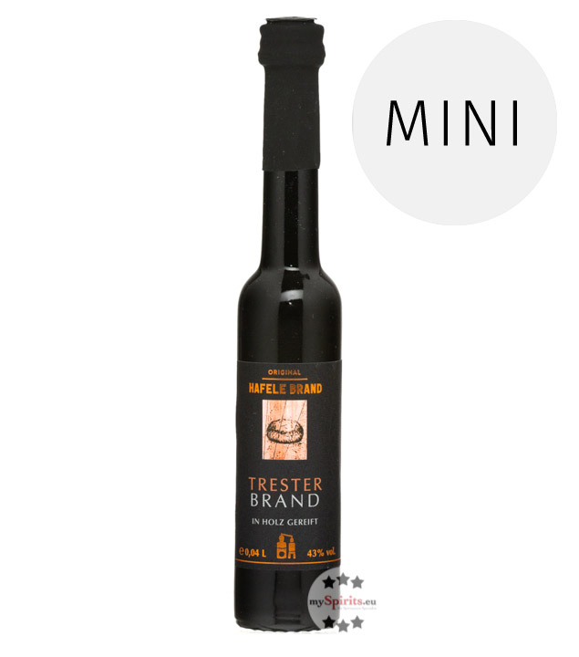 Prinz Hafele Tresterbrand Mini 4cl (43 % Vol., 0,04 Liter) von Fein-Brennerei Prinz