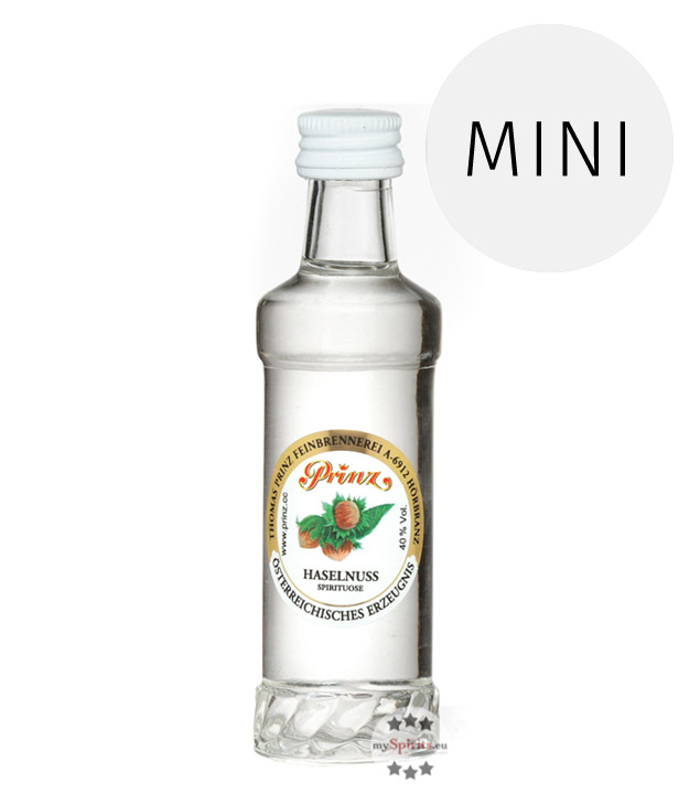 Prinz Haselnuss-Schnaps Mini 4cl (40 % Vol., 0,04 Liter) von Fein-Brennerei Prinz