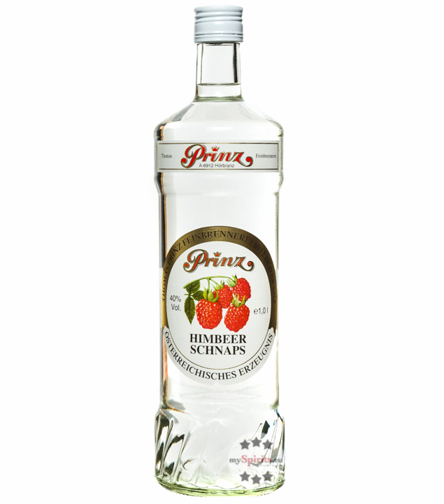 Prinz Himbeer Schnaps (40 % Vol., 1,0 Liter) von Fein-Brennerei Prinz