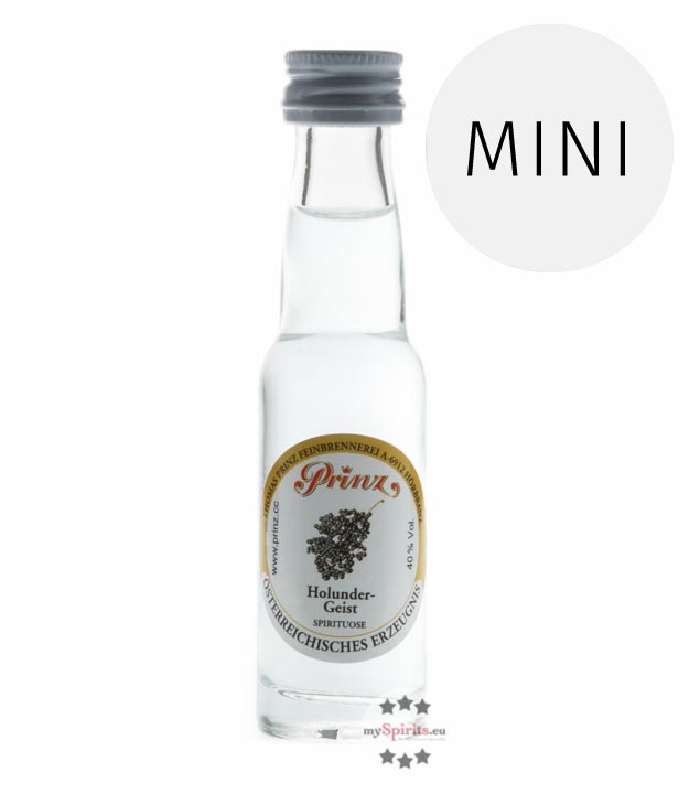 Prinz Holunder Schnaps  (40% Vol., 0,02 Liter) von Fein-Brennerei Prinz