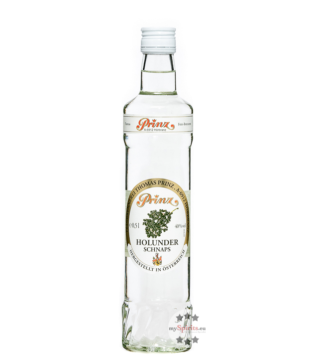 Prinz Holunder-Schnaps (40% Vol., 0,5 Liter) von Fein-Brennerei Prinz