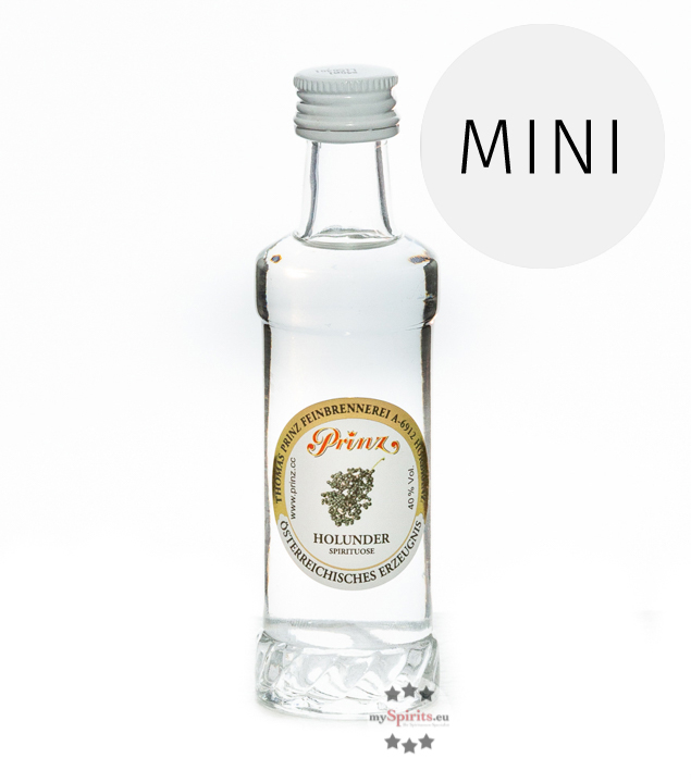 Prinz Holunder-Schnaps Mini 4cl (40 % Vol., 0,04 Liter) von Fein-Brennerei Prinz