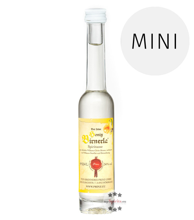 Prinz Honig Birnerla Mini 4cl (34 % Vol., 0,04 Liter) von Fein-Brennerei Prinz