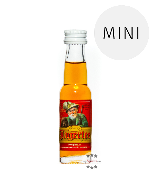 Prinz Jagertee Kräuter Mini  (40 % Vol., 0,02 Liter) von Fein-Brennerei Prinz