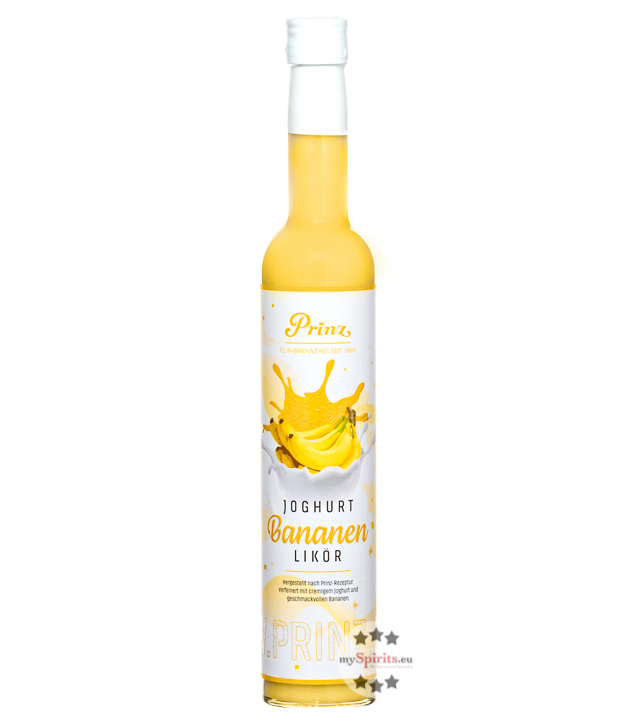 Prinz Joghurt-Bananen Likör (15 % Vol., 0,5 Liter) von Fein-Brennerei Prinz