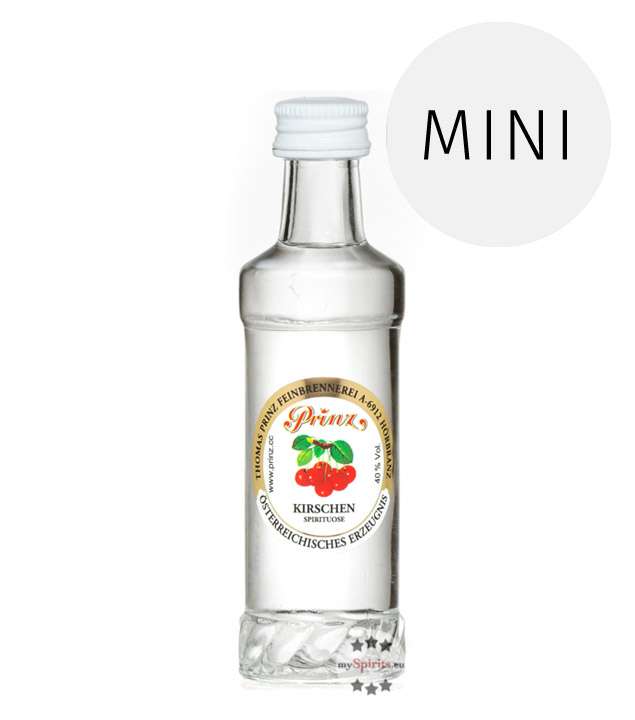 Prinz Kirschen-Schnaps Mini 4cl (40 % Vol., 0,04 Liter) von Fein-Brennerei Prinz