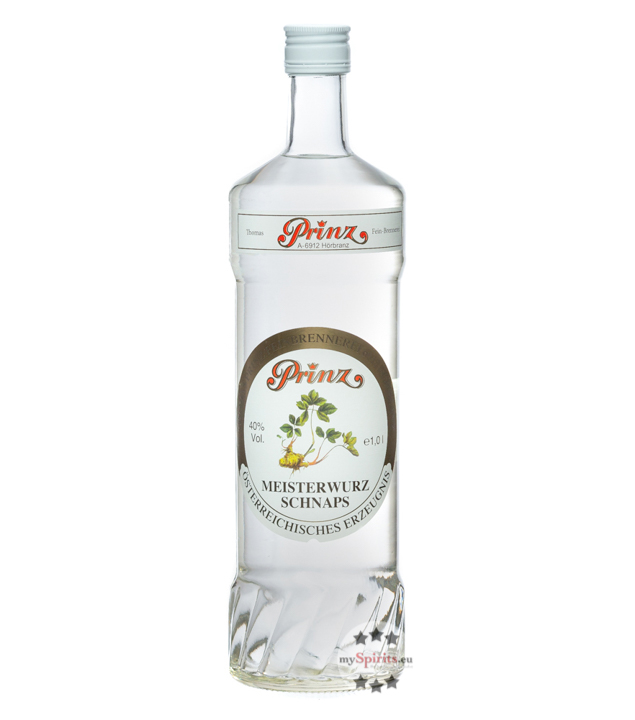 Prinz Meisterwurz Schnaps (40 % Vol., 1,0 Liter) von Fein-Brennerei Prinz