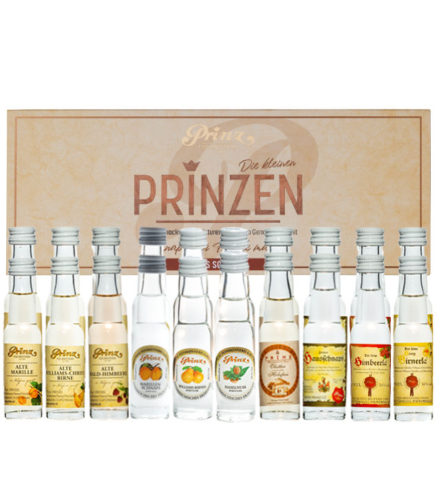 Prinz Miniaturen Probier-Paket 20 Stück (Diverse Sorten (34 - 41 % Vol.), 0,4 Liter) von Fein-Brennerei Prinz