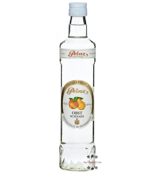 Prinz Obstschnaps 40%  (40 % Vol., 0,5 Liter) von Fein-Brennerei Prinz