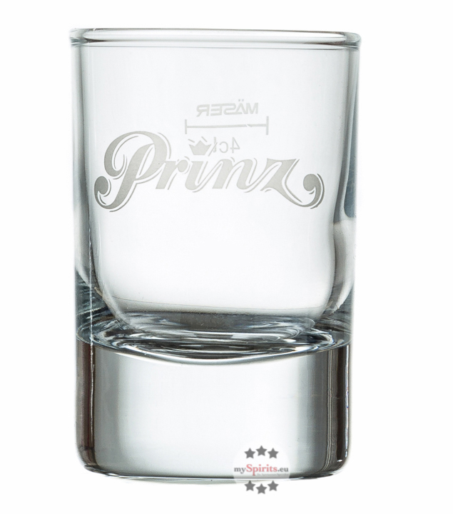 Prinz Original Schnaps Glas Stamperl von Fein-Brennerei Prinz