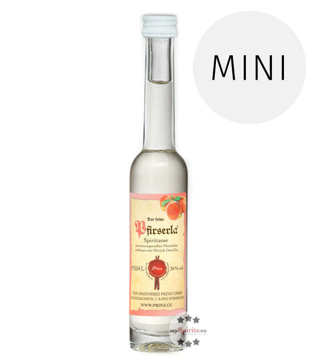 Prinz Pfirserla Mini 4cl (34 % Vol., 0,04 Liter) von Fein-Brennerei Prinz