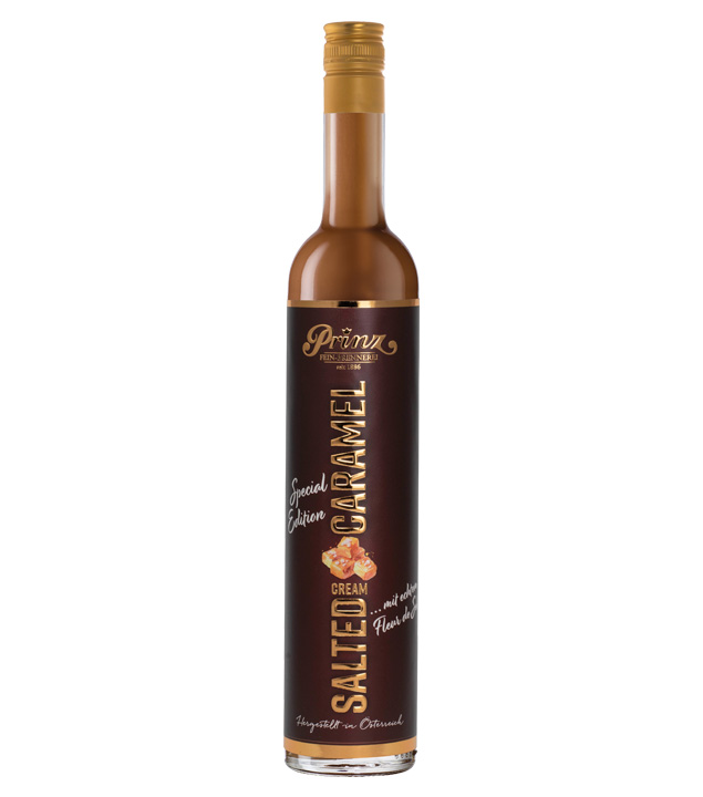 Prinz Salted Caramel Cream Likör (17 % Vol., 0,5 Liter) von Fein-Brennerei Prinz