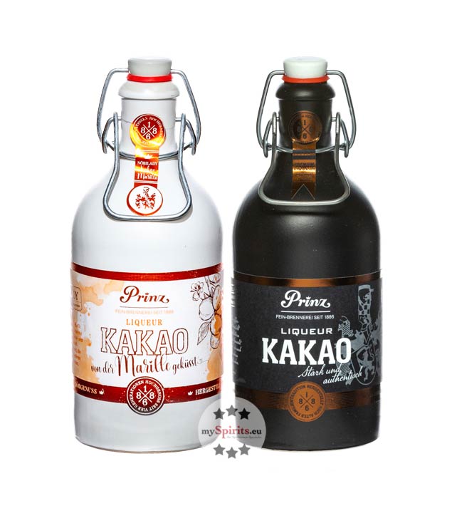 Prinz Set Nobilant Kakao & Nobilady Kakao Marille (17,7 & 37,7 % Vol., 1,0 Liter) von Fein-Brennerei Prinz