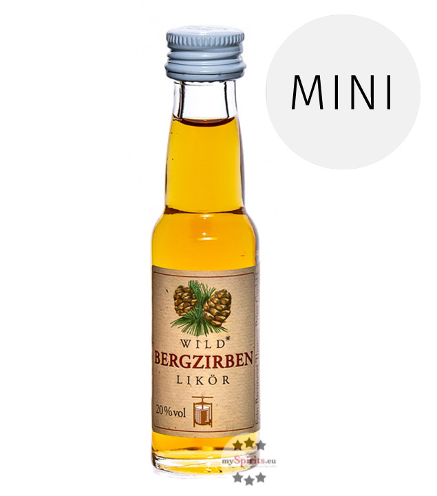 Prinz Wild-Bergzirben Likör  (20 % Vol., 0,02 Liter) von Fein-Brennerei Prinz