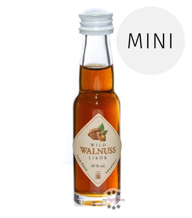 Prinz Wild-Walnuss Likör Mini (20 % Vol., 0,02 Liter) von Fein-Brennerei Prinz